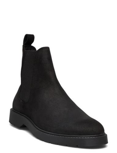 Selected Homme Slhtim Suede Chelsea Boot Svart