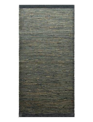 RUG SOLID Jute / Leather Grå