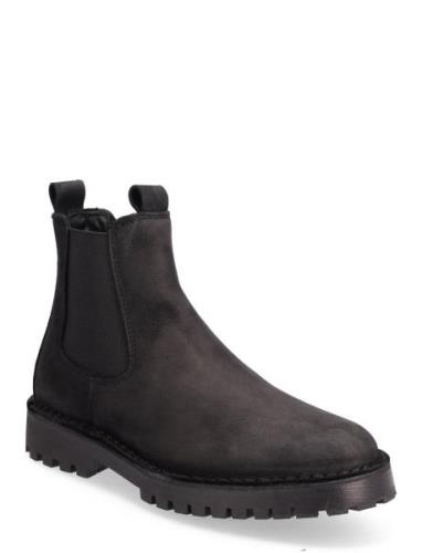 Selected Homme Slhricky Nubuck Chelsea Boot B Svart