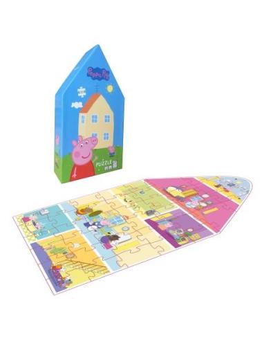 Peppa Pig Shaped Puzzle House Toys Puzzles And Games Puzzles Multi/pat...