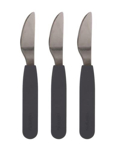 Silic Knife 3-Pack - St Grey Home Meal Time Cutlery Black Filibabba