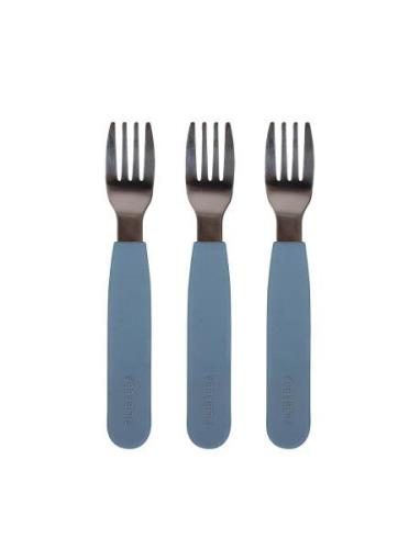 Silik Gafler 3-Pak - Powder Blue Home Meal Time Cutlery Blue Filibabba