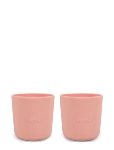 Silic Cup 2-Pack - Peach Home Meal Time Cups & Mugs Cups Pink Filibabb...