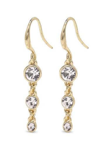 Pilgrim Lucia Recycled Crystal Earrings Guld