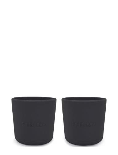 Silic Cup 2-Pack - St Grey Home Meal Time Cups & Mugs Cups Black Filib...