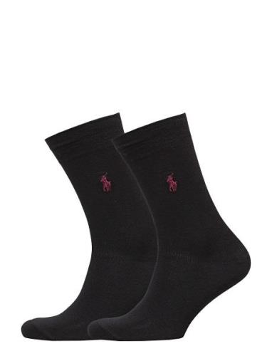 Polo Ralph Lauren Underwear Cotton-Blend Dress Sock 2-Pack Svart