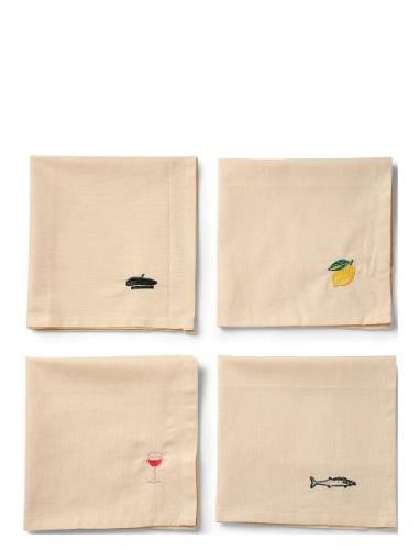 Midnatt Napkins 4-Pack Déjeuner Beige