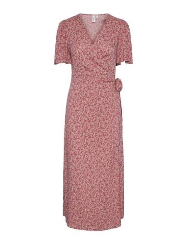 YAS Yasalira Ss Long Wrap Dress S. Noos Rosa