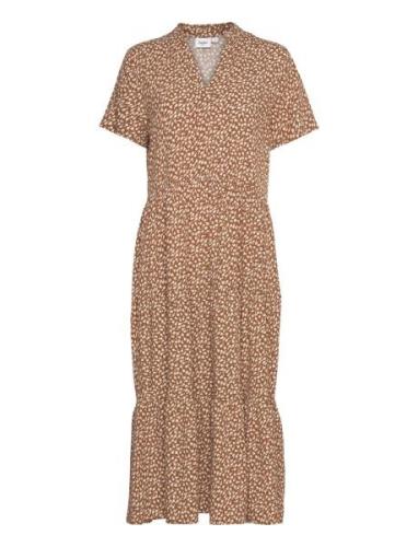 Saint Tropez Edasz Ss Maxi Dress Brun