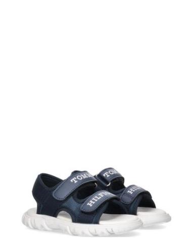 Tommy Hilfiger Logo Velcro Sandal Blå