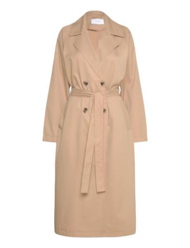 Vila Vijancine L/S Long Trenchcoat - Noos Beige