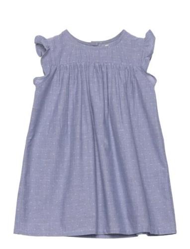 Creamie Dress Chambray Dot Blå