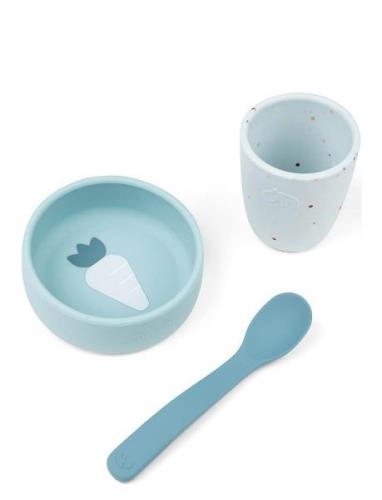 Silic First Meal Set Blue Home Meal Time Dinner Sets Blue D By Deer