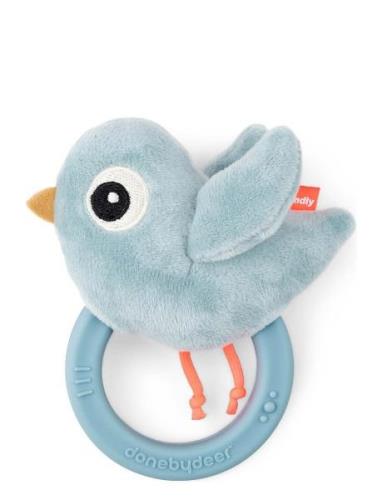 Sensory Rattle W/Teether Birdee Blue Toys Baby Toys Teething Toys Blue...