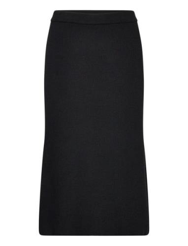 Vila Vicomfy A-Line Knit Skirt- Noos Svart