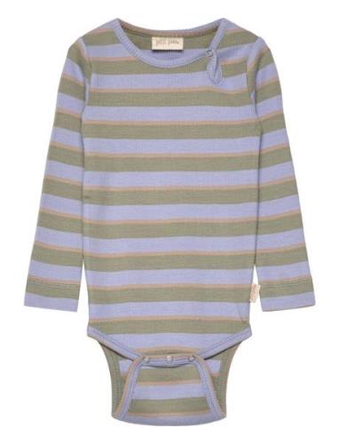 Petit Piao Body L/S Modal Double Striped Multi/patterned