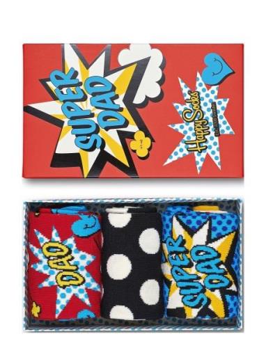 Happy Socks 3-Pack Super Dad Socks Gift Set Multi/patterned