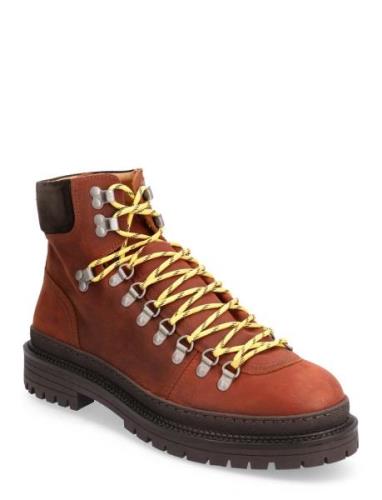 Selected Homme Slhlandon Leather Hiking Boot Brun