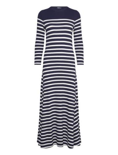 Polo Ralph Lauren Striped Waffle-Knit Dress Marinblå