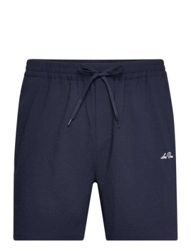 Les Deux Stan Seersucker Swim Shorts 2.0 Marinblå