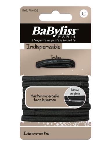 Babyliss Paris Black Elastics Anti Slip 10 Pcs Svart