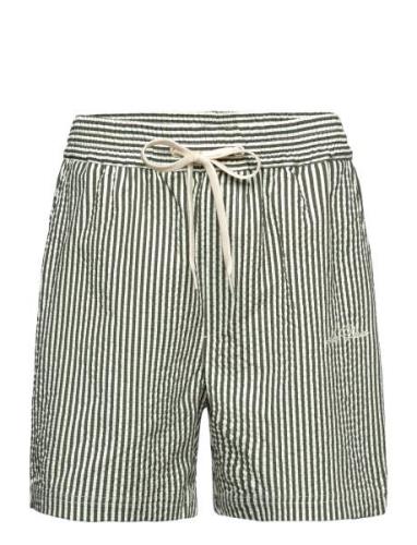 Les Deux Stan Stripe Seersucker Swim Shorts Multi/patterned