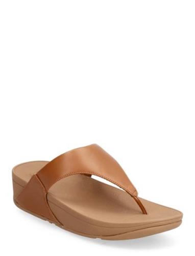 FitFlop Lulu Leather Toepost Brun