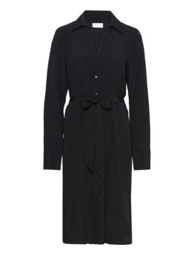 Vila Vifini L/S Midi Shirt Dress/Su Svart