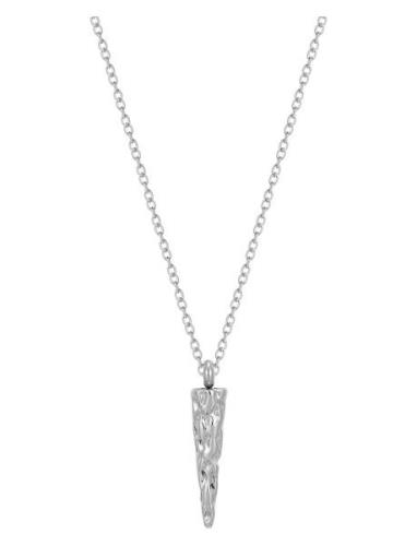 Bud To Rose Spike Necklace Silver Silver