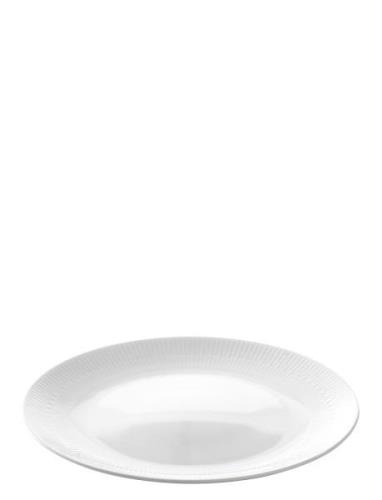 Aida Relief Round Dish White Porcelain Vit