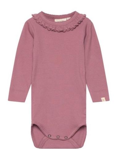 Lil'Atelier Nbfgago Dia Ls Slim Body Lil Rosa