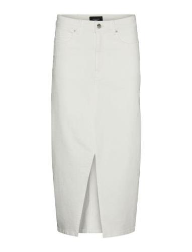 Vero Moda Vmveri Hr Calf Denim Skirt Ga Mix Noos Vit