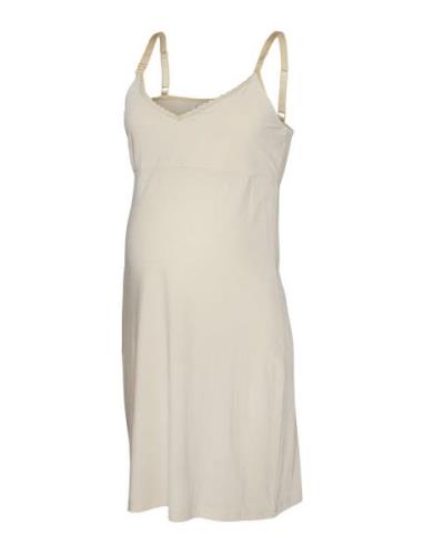 Mamalicious Mlfine Slip Dress 2F A. Kräm