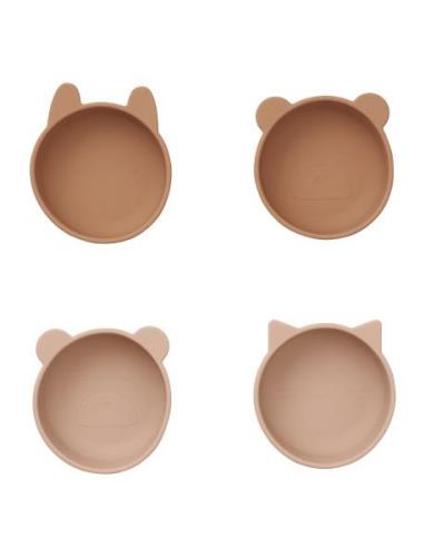 Liewood Iggy Silic Bowls 4-Pack Rosa