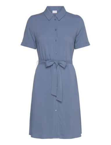 Vila Vipaya S/S Shirt Dress/Su - Noos Blå