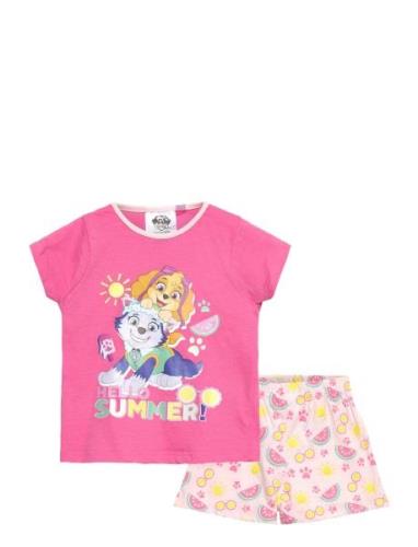 Paw Patrol Set Pyjalong Rosa