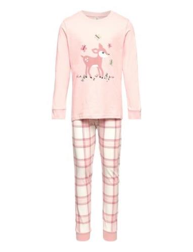 Lindex Pajama Placment Check Rosa