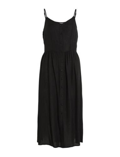 Vila Vipricil Strap Button Dress Svart