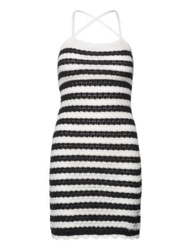 Tommy Jeans Tjw Crochet Stripe Dress Svart