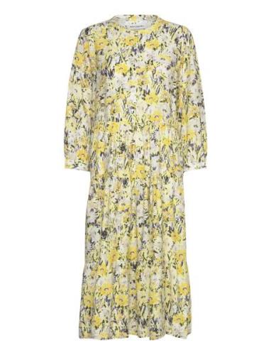 Lollys Laundry Oliviall Midi Dress 3/4 Gul