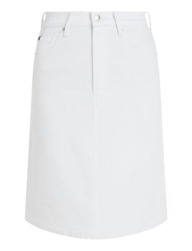 Tommy Hilfiger Dnm A-Line Skirt Hw White Vit