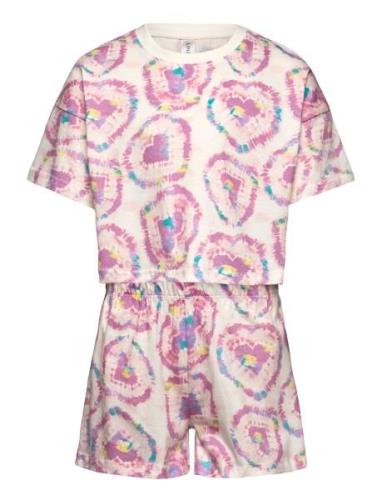 Lindex Pajama Set Tee And Shorts Rosa