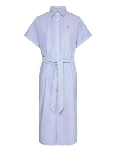 Polo Ralph Lauren Belted Short-Sleeve Oxford Shirtdress Blå