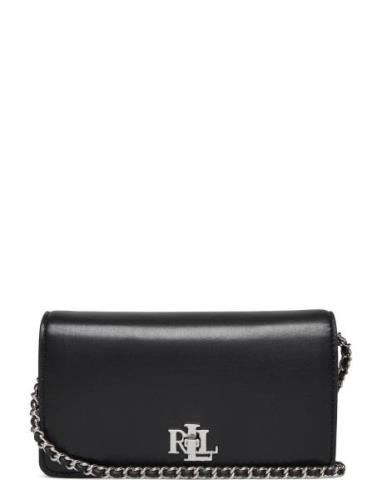 Lauren Ralph Lauren Leather Crossbody Turn-Lock Tech Case Svart