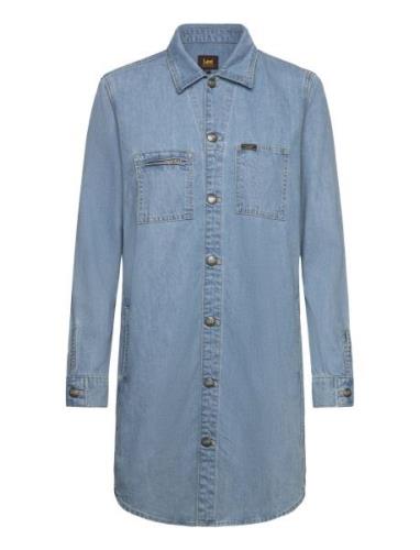 Lee Jeans Unionall Shirt Dress Blå