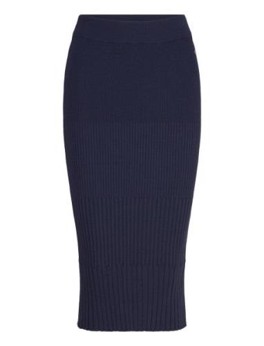 Tamaris Apparel Cecina Rib Knit Skirt Marinblå