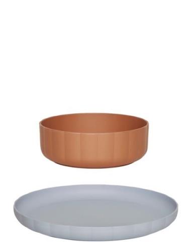 OYOY MINI Pullo Plate & Bowl - Set Of 2 Multi/patterned