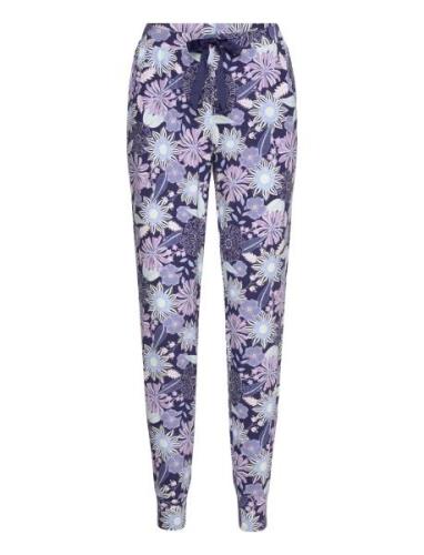 Hunkemöller Pant Jersey Lillies Garden Blå