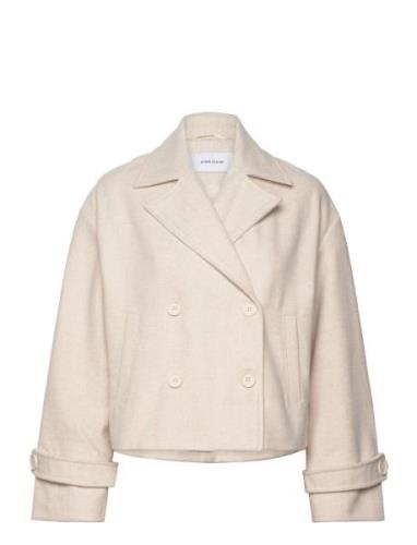 Bubbleroom Sophie Short Wool Blend Coat Beige