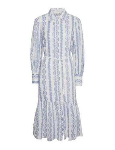 YAS Yastovina Ls Long Shirt Dress Blå